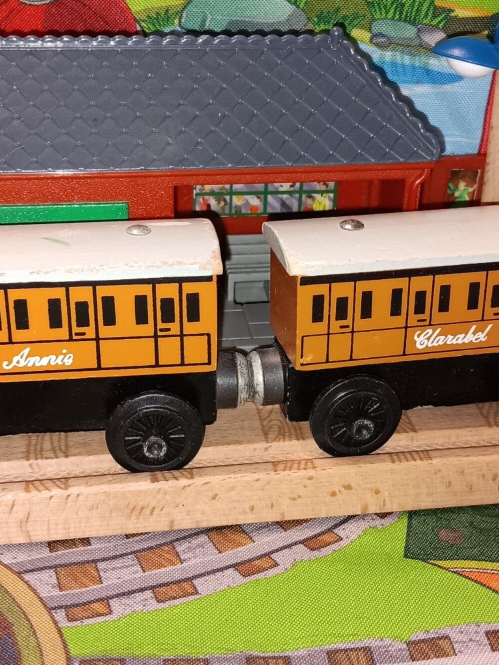 Thomas Wooden Railway Train Engine Track Annie and Clarabel Flat Magnet